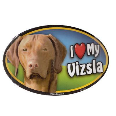 Dog Breed Image Magnet Oval Vizsla
