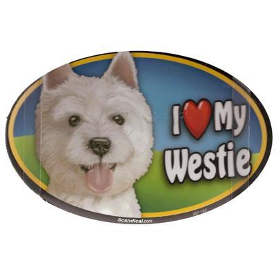Dog Breed Image Magnet Oval Westie