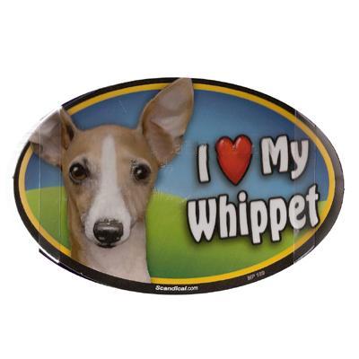 Dog Breed Image Magnet Oval Whippet