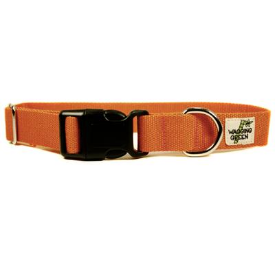 Bamboo Dog Collar Small in Fall Orange Bamboo Dog Collar Small in Fall Orange