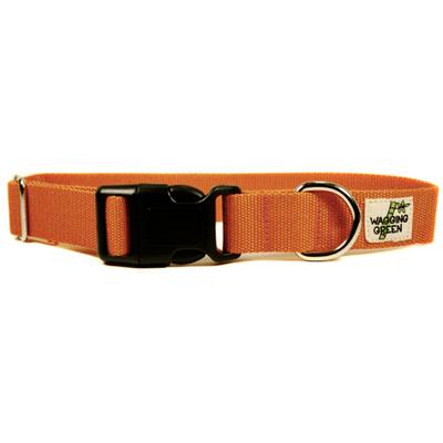 Bamboo Dog Collar Medium in Fall Orange Bamboo Dog Collar Medium in Fall Orange