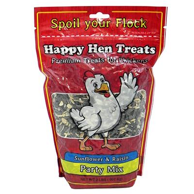Happy Hen Sunflower and Raisin Party Mix Chicken Treat 2Lb. Happy Hen Sunflower and Raisin Party Mix Chicken Treat 2Lb.