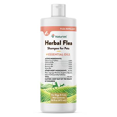 NaturVet Herbal Flea Shampoo 16oz Dog Cat NaturVet Herbal Flea Shampoo 16oz Dog Cat