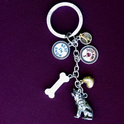 Key Chain Australian Cattle Dog with 5 Charms Key Chain Australian Cattle Dog with 5 Charms
