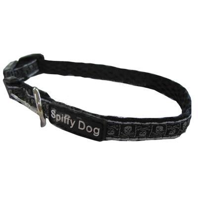 Spiffy Dog Petite Black Skulls Air Collar for Dogs Spiffy Dog Petite Black Skulls Air Collar for Dogs