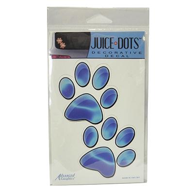 5-inch Decal Blue Chrome Dog Paw Print