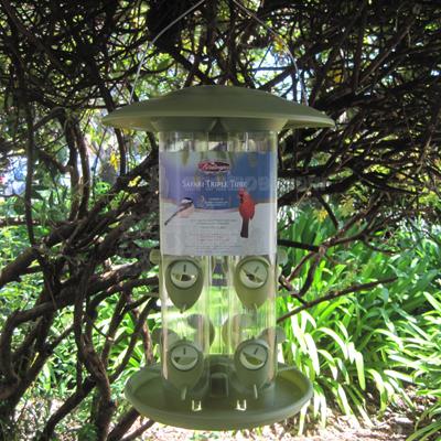Birdscapes Safari Triple Tube Hanging Wild Bird Feeder Birdscapes Safari Triple Tube Hanging Wild Bird Feeder