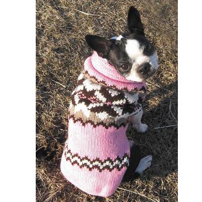 Handmade Dog Sweater Wool Aspen Pink Large Handmade Dog Sweater Wool Aspen Pink Large