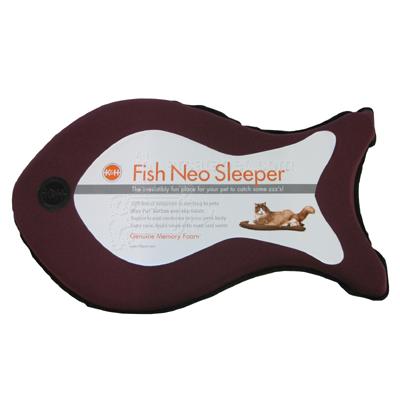 Neoprene Fish Sleeper Cat Bed Burgundy Neoprene Fish Sleeper Cat Bed Burgundy