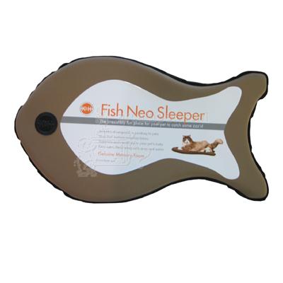 Neoprene Fish Sleeper Cat Bed Tan Neoprene Fish Sleeper Cat Bed Tan