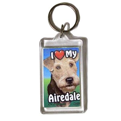 Plastic Keyring Airedale