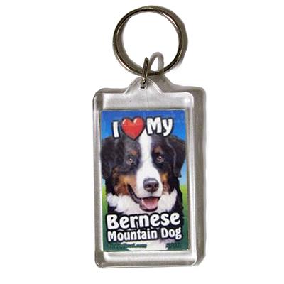 Plastic Keyring Bernese Mountain Dog