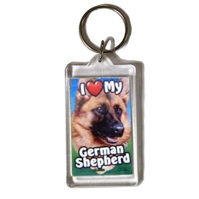 Plastic Keyring German Shepherd
