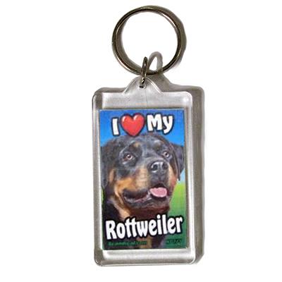 Plastic Keyring Rottweiler