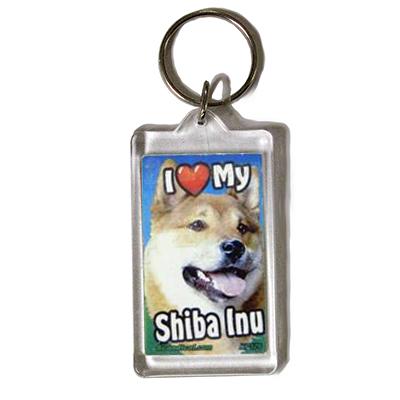 Plastic Keyring Shiba Inu