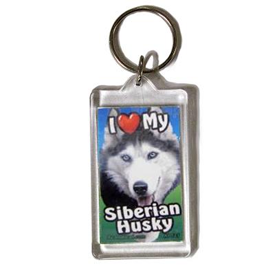 Plastic Keyring Siberian Husky