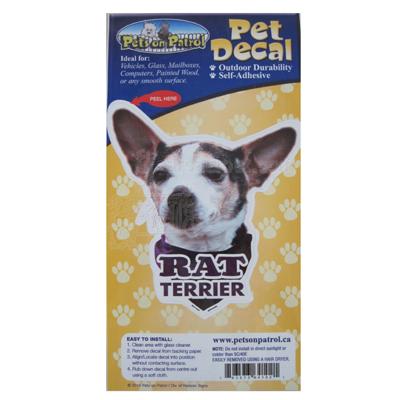 6-inch Vinyl Dog Decal Rat Terrier Picture