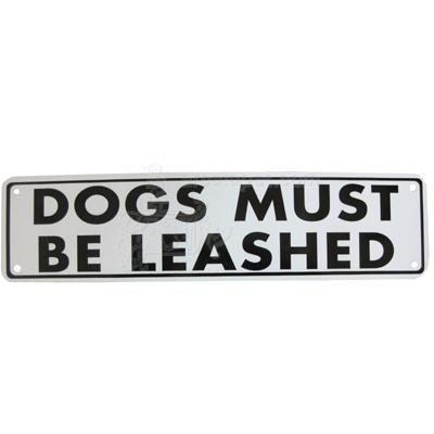 Sign Dogs Must Be Leashed 12 x 3 inch metal Sign Dogs Must Be Leashed 12 x 3 inch metal