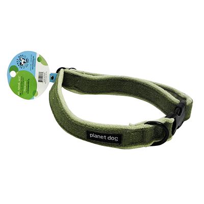 Planet Dog Large Green Cozy Hemp Adjustable Dog Collar Planet Dog Large Green Cozy Hemp Adjustable Dog Collar