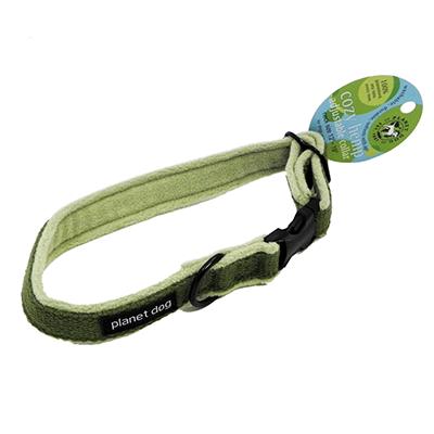 Planet Dog Medium Green Cozy Hemp Adjustable Dog Collar Planet Dog Medium Green Cozy Hemp Adjustable Dog Collar