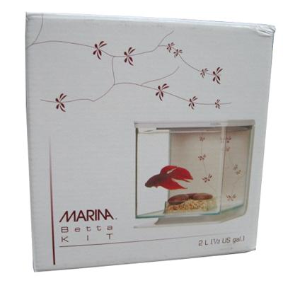 Marina Creme and Burgundy Betta Aquarium Kit Marina Creme and Burgundy Betta Aquarium Kit