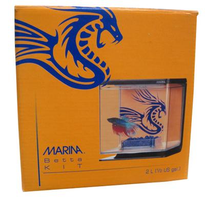 Marina Orange and Electric Blue Betta Aquarium Kit Marina Orange and Electric Blue Betta Aquarium Kit