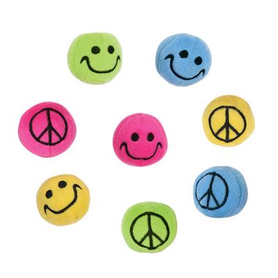 Zanies Honeysuckle Peace and Love Ball Retro Cat Toy Zanies Honeysuckle Peace and Love Ball Retro Cat Toy