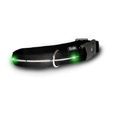 Visiglo Black LED Illuminated Medium Dog Collar 13 to 20-in.
