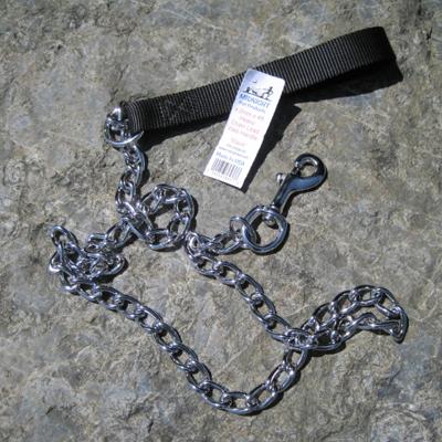 Chain Lead 4ft with Black Handle 4.0mm links Dog Leash