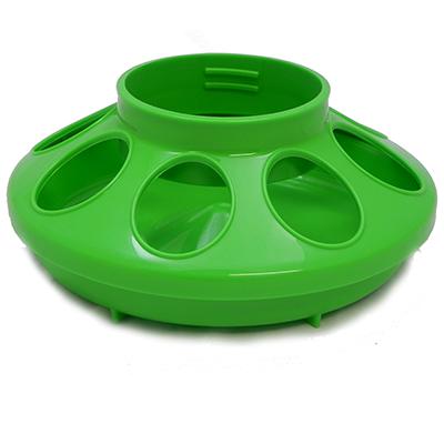 Plastic Mason Jar Baby Chick Feeder Base Green Plastic Mason Jar Baby Chick Feeder Base Green