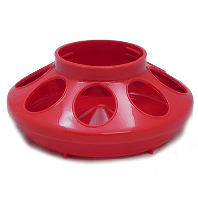 Plastic Mason Jar Baby Chick Feeder Base Red Plastic Mason Jar Baby Chick Feeder Base Red