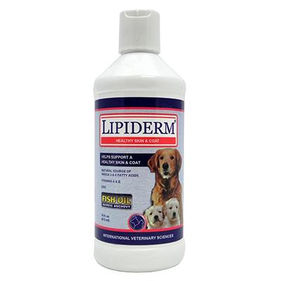 Lipiderm Dog Skin and Coat Supplement 16 ounce Lipiderm Dog Skin and Coat Supplement 16 ounce