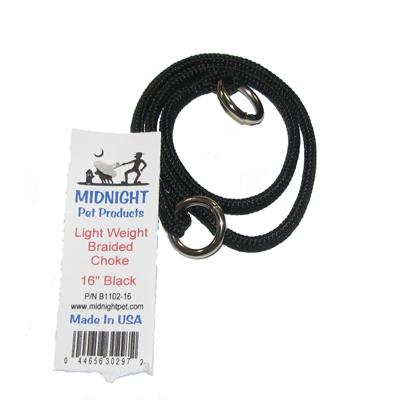 Nylon Dog Choke Black Collar 16 Nylon Dog Choke Black Collar 16