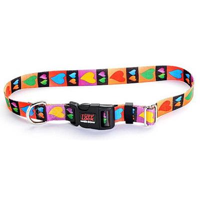 Tuff-Lock Large Hearts Adjustable Nylon Dog Collar Tuff-Lock Large Hearts Adjustable Nylon Dog Collar
