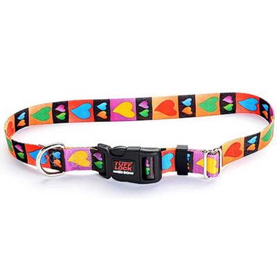 Tuff-Lock Medium Hearts Adjustable Nylon Dog Collar Tuff-Lock Medium Hearts Adjustable Nylon Dog Collar
