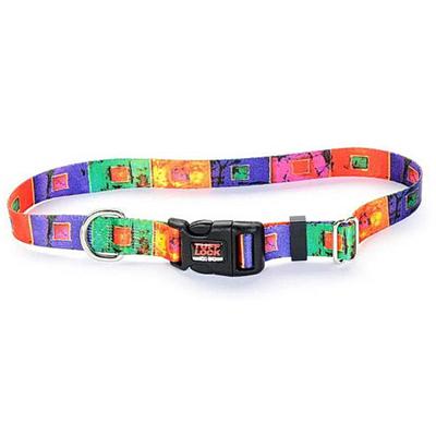 Tuff-Lock Medium Stained Glass Adjustable Nylon Dog Collar Tuff-Lock Medium Stained Glass Adjustable Nylon Dog Collar