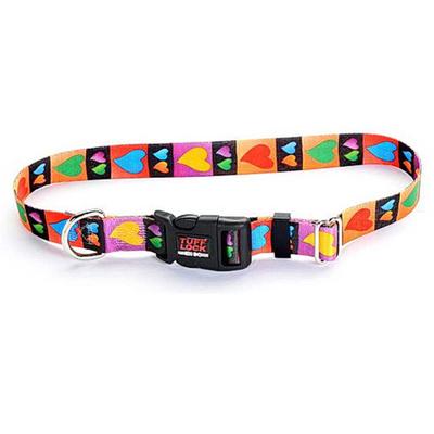 Tuff-Lock XSmall Hearts Adjustable Nylon Dog Collar Tuff-Lock XSmall Hearts Adjustable Nylon Dog Collar