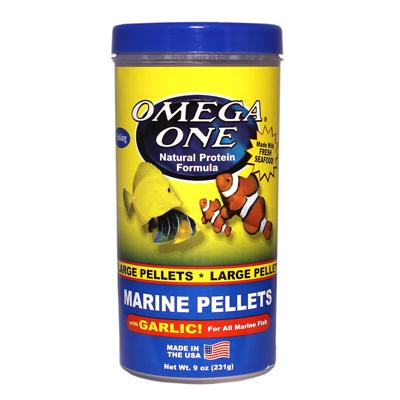 Omega One Garlic Marine Large Pellets Fish Food 9 ounce Omega One Garlic Marine Large Pellets Fish Food 9 ounce