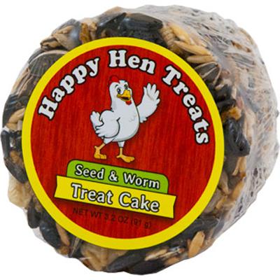Happy Hen Seed and Worm Treat Cake for Chickens 3.2oz Happy Hen Seed and Worm Treat Cake for Chickens 3.2oz