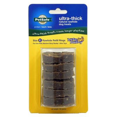 Busy Buddy Ultra Rawhide Treat Rings Medium Size E Busy Buddy Ultra Rawhide Treat Rings Medium Size E