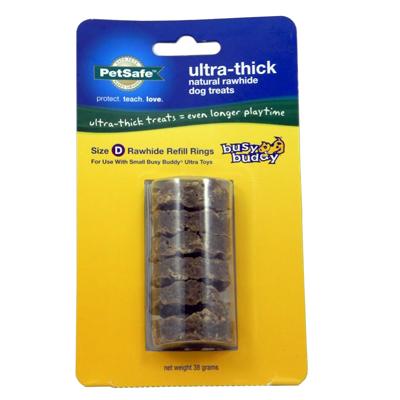 Busy Buddy Ultra Rawhide Treat Rings Small Size D Busy Buddy Ultra Rawhide Treat Rings Small Size D