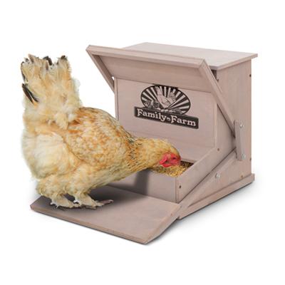 Precision Wood Treadle Chicken Feeder Precision Wood Treadle Chicken Feeder