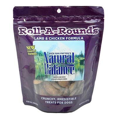 Natural Balance Lamb Roll-A-Round Baked Dog Treats 8oz. Natural Balance Lamb Roll-A-Round Baked Dog Treats 8oz.
