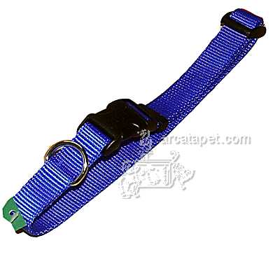 Nylon Dog Collar Adjustable 3/4-inch Blue Nylon Dog Collar Adjustable 3/4-inch Blue