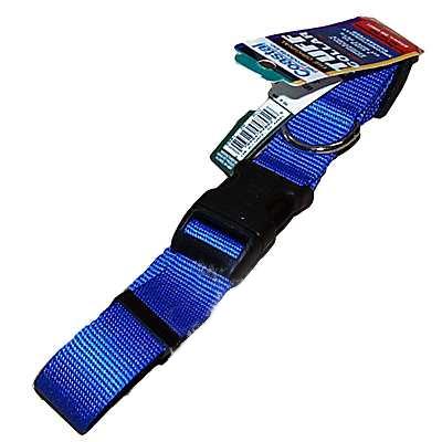 Nylon Dog Collar Adjustable 1-inch Blue Nylon Dog Collar Adjustable 1-inch Blue