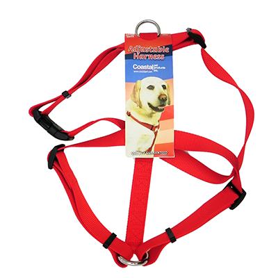 Adjustable Large Dog Harness 1-inch Red Nylon Adjustable Large Dog Harness 1-inch Red Nylon