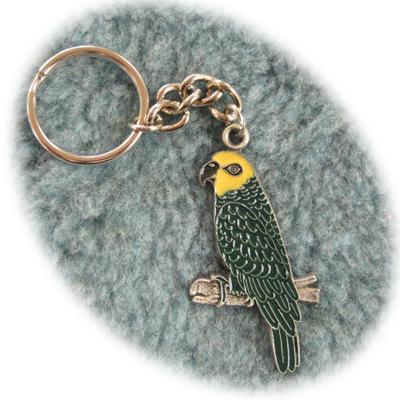 Pewter Key Chain I Love Amazon Parrots Painted Pewter Key Chain I Love Amazon Parrots Painted