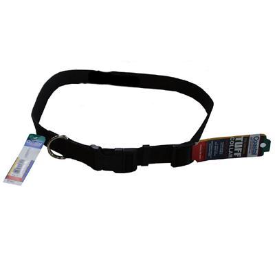 Nylon Dog Collar Adjustable 1-inch Black Nylon Dog Collar Adjustable 1-inch Black