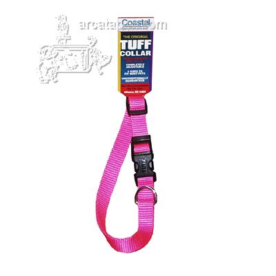Nylon Dog Collar Adjustable 5/8-inch Neon Pink Nylon Dog Collar Adjustable 5/8-inch Neon Pink