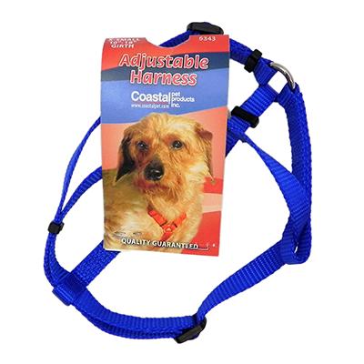 Adjustable XSmall Dog Harness 3/8-inch Blue Nylon Adjustable XSmall Dog Harness 3/8-inch Blue Nylon